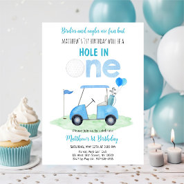 Invitación Hole In One Golf First Birday