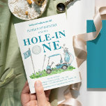 Invitación Hole In One Golf Par-tee Boy Primer Cumpleaños<br><div class="desc">Hole In One Golf Par-tee Boy Primera Invitación de Cumpleaños</div>