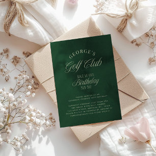 Invitación Hole-in-One Par-tee Elegant Golf Birthday party