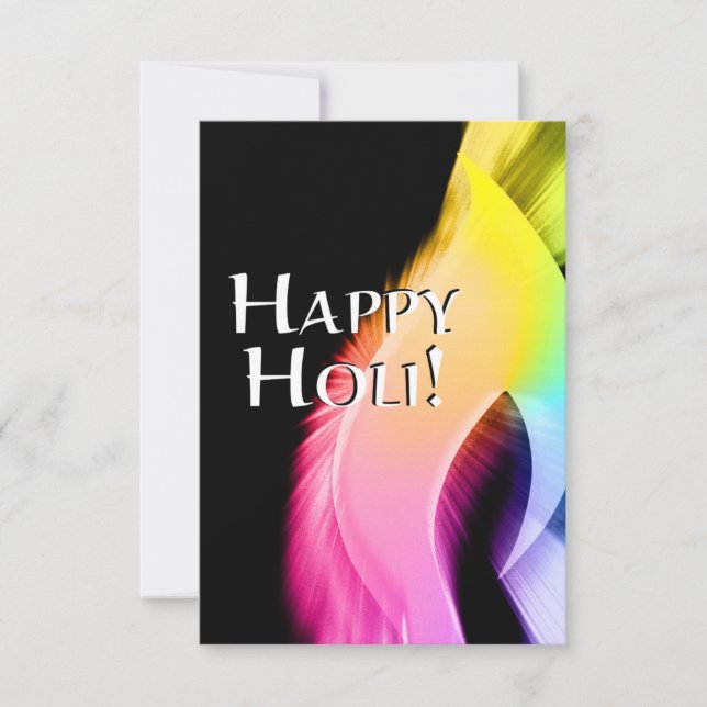 Invitación holi feliz (luz de color) (Anverso)