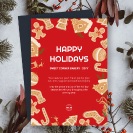 Invitación Holiday Baking Bakery Gingerbread Holiday Card