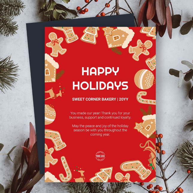 Invitación Holiday Baking Bakery Gingerbread Holiday Card (Holiday Baking Bakery Gingerbread Holiday Card)