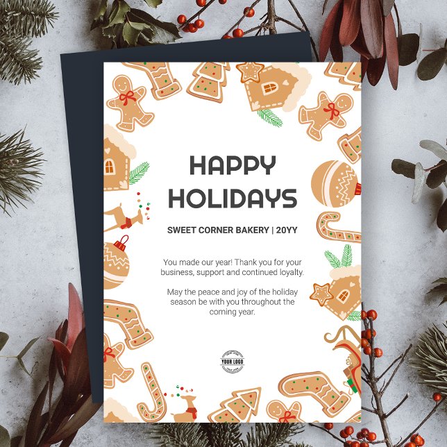 Invitación Holiday Baking Bakery Gingerbread Holiday Card (Holiday Baking Bakery Gingerbread Holiday Card)