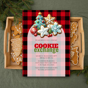 Invitación Holiday Baking Navidades Cookie Exchange