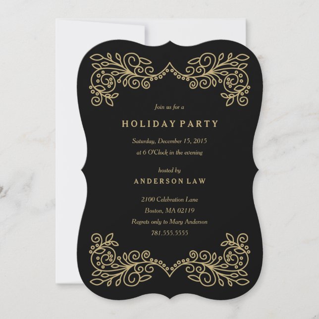 Invitación Holiday Elegance Corporate (Anverso)