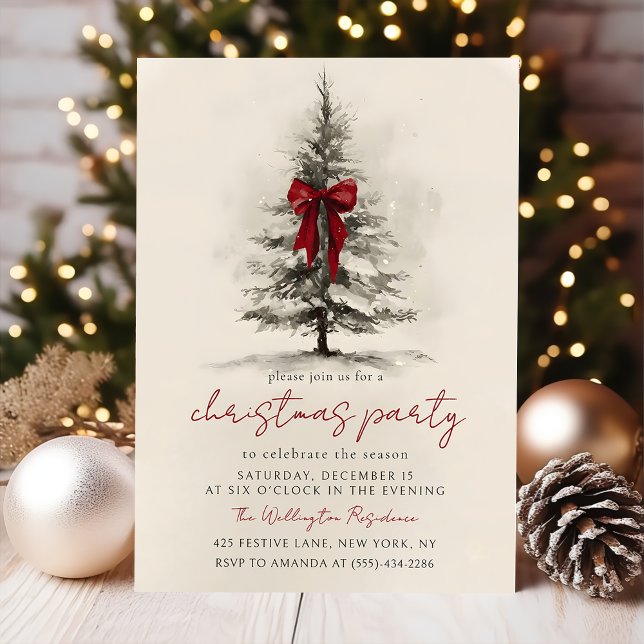 Invitación Holiday Party Festive Christmas Wreath Invitation (Subido por el creador)