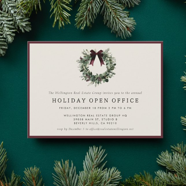 Invitación Holiday Party Festive Corporate Business Christmas (Subido por el creador)