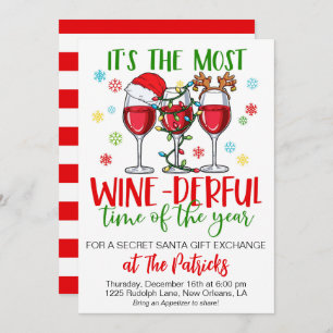 Invitación Holiday Secreto Santa Fiesta
