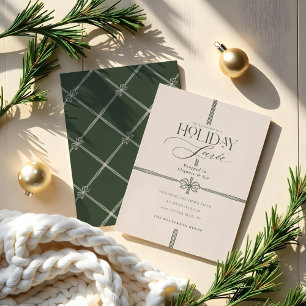 Invitación Holiday Soirée Elegant Navidades Bow Present
