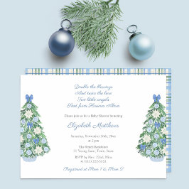 Invitación Holidays Chinoiserie Twin Boys Baby Shower Fiesta
