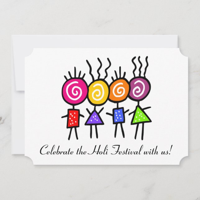 Invitación holiES - HOLI MEJORES AMIGOS + tus ideas (Anverso)