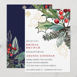 Invitación Holly Berries Boda Bridal Brunch