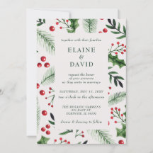 Holly Berries Navidades Boda de Invierno