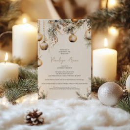 Invitación Holly Bridal Shower Invite | Tema de navidades