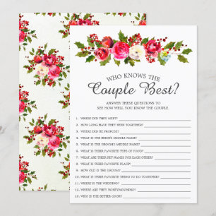 Invitación Holly Floral que conoce a la pareja mejor partida