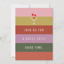 Holly Jolly Good Time party invitation