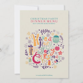 Invitación Holly Jolly Navidades Fiesta de cena