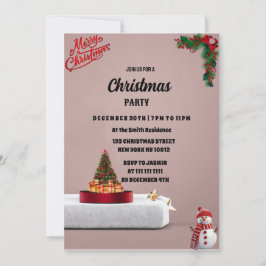 Invitación Holly y Pine en el Fiesta de los Navidades de Beig