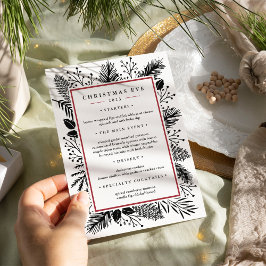 Invitación Holly y Pine | Menú Personalizado Navidades Eve Di