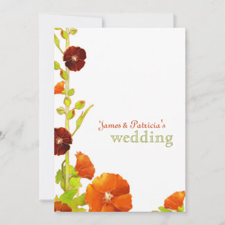 Invitación Hollyhocks Elegante Boda