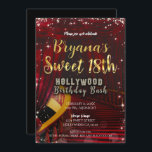 Invitación Hollywood Red Carpet Stairs SWEET 18 18th Fiesta<br><div class="desc">Las escaleras de la alfombra roja de Hollywood hacen las invitaciones a la fiesta de cumpleaños número 18.</div>