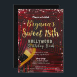 Invitación Hollywood Red Carpet Stairs SWEET 18 18th Fiesta<br><div class="desc">Las escaleras de la alfombra roja de Hollywood hacen las invitaciones a la fiesta de cumpleaños número 18.</div>