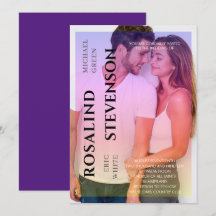 Holografía Boda de fotografía rosa púrpura superio