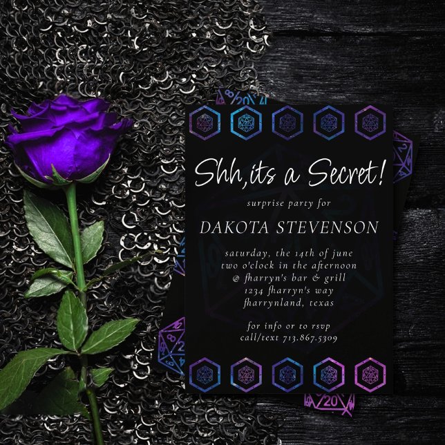 Invitación Holograma D20 | PnP Tabletop Dice Fiesta sorpresa (Subido por el creador)