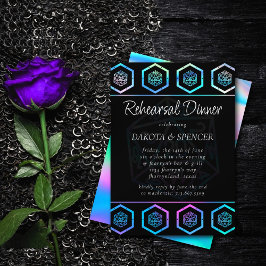 Invitación Holograma D20 | PnP Tabletop Gamer Ensayo Cena