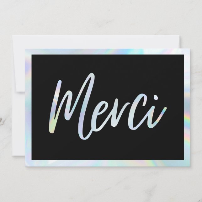 Invitación Holographic Elegant MGracias Personalizado (Anverso)
