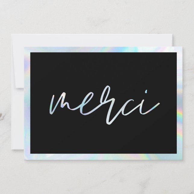 Invitación Holographic Elegant MGracias Personalizado (Anverso)