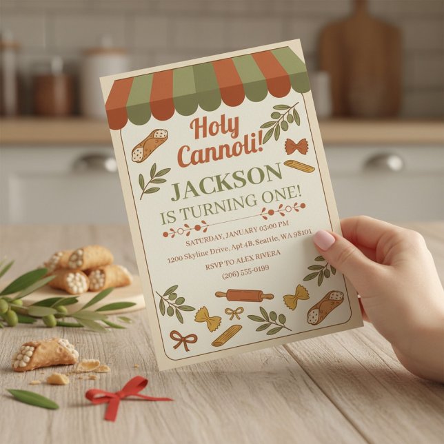 Invitación Holy Cannoli! First Birthday  (Subido por el creador)
