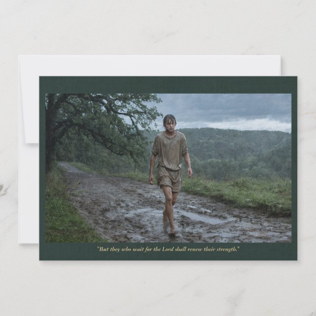 Invitación Holy Card | Saint Wenceslaus Walking in the Rain (Anverso)