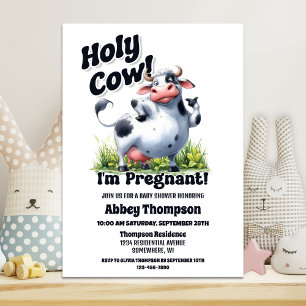 Invitación Holy Cow Baby Shower