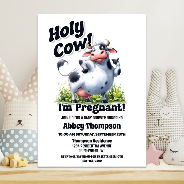 Invitación Holy Cow Baby Shower (Subido por el creador)