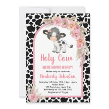 Holy Cow boho baby ducha granja rosa chica floral