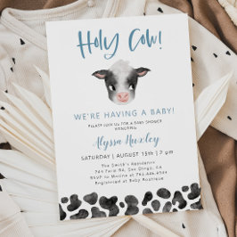 Invitación Holy Cow Boy Baby Shower
