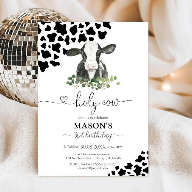 Invitación Holy Cow Floral Baby Shower Invitation (Subido por el creador)