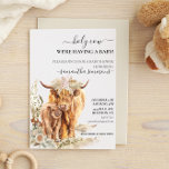 Invitación Holy Cow Highland Calf Baby Shower Boho Pampas<br><div class="desc">Este diseño puede ser personalizado en el área proporcionada cambiando la foto y/o el texto. O puede personalizarse haciendo clic en Personalizar esta plantilla y, a continuación, eligiendo la opción de hacer clic en el personalizar y eliminando o cambiando el color del fondo, agregando texto, cambiando el color o estilo...</div>