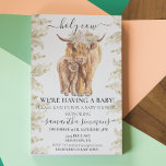 Invitación Holy Cow Highland Calf Baby Shower Pampas Grass<br><div class="desc">Este diseño puede ser personalizado en el área proporcionada cambiando la foto y/o el texto. O puede personalizarse haciendo clic en Personalizar esta plantilla y, a continuación, eligiendo la opción de hacer clic en el personalizar y eliminando o cambiando el color del fondo, agregando texto, cambiando el color o estilo...</div>