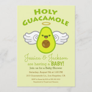 Invitación Holy Guacamole Aguacate Baby Shower