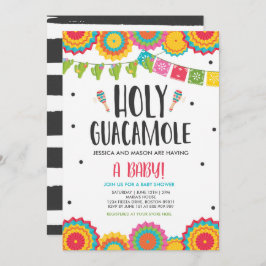 Invitación Holy Guacamole Fiesta Baby Shower Cactus
