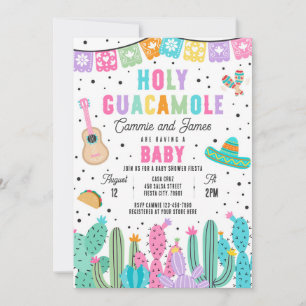 Invitación Holy Guacamole Mexican Fiesta Baby Shower