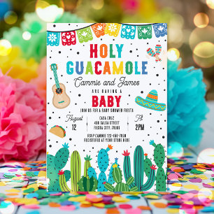 Invitación Holy Guacamole Mexican Fiesta Baby Shower