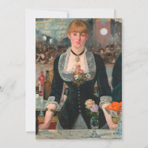 Invitación Hombre de bar parisino malhumorado Manet Un bar en