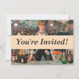 Invitación Hombre de bar parisino malhumorado Manet Un bar en