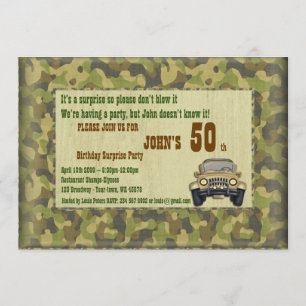 Invitación Hombre de cumpleaños, hombre Fiesta, cazador, cual