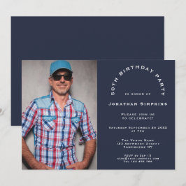 Invitación Hombre de foto simple: 50 años de la marina del pa