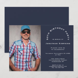 Invitación Hombre de foto simple: 50 años de la marina del pa