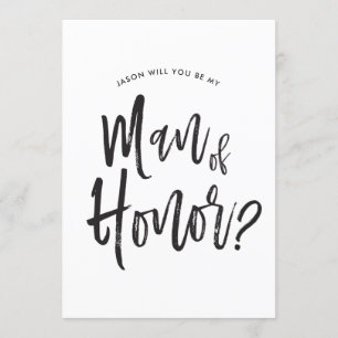 Invitación Hombre de Honor Estilo de Escritura de Boda Pers